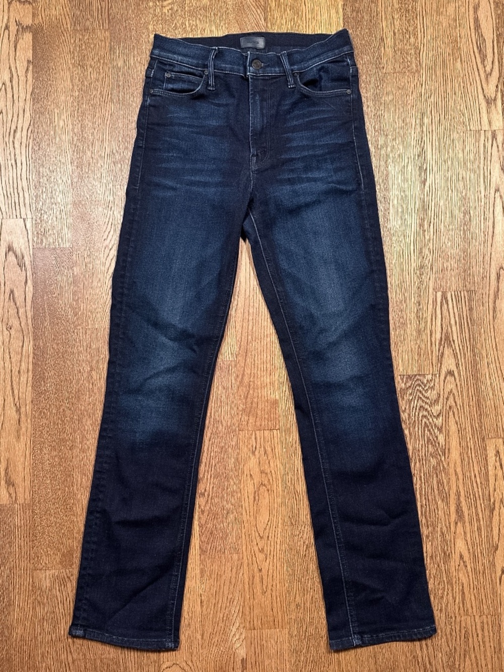 Mother Mid Rise Dazzler Ankle Now Or Never Straight Leg Denim Jeans Womens 26